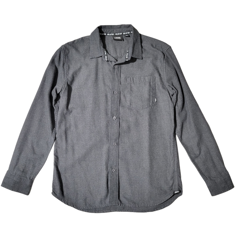 Vans Women's Gray Button Down Long Sleeve Size Large